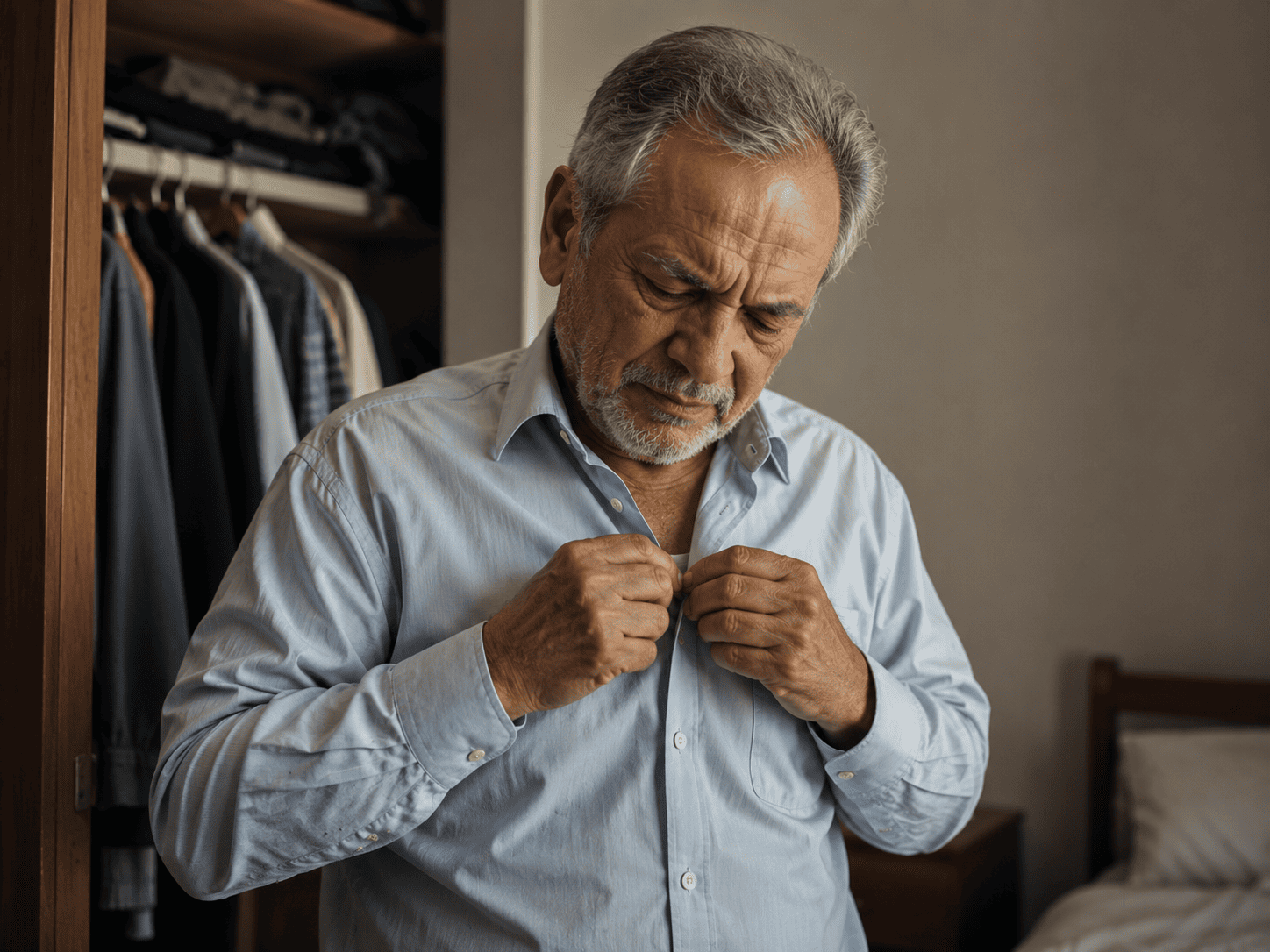 Arthritis hand pain making buttoning shirts a struggle